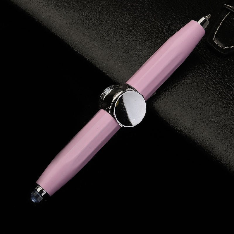 Multi-Function LED Pen – Spinning Gyro Metal Ballpoint, Decompression Stress Reliever,