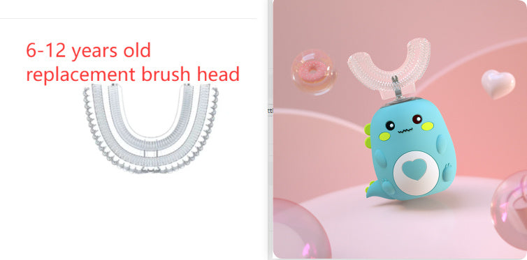 Children's Electric Toothbrush – 360° U-Shaped, USB Charging, Food-Grade Silicone, Smart Oral Care