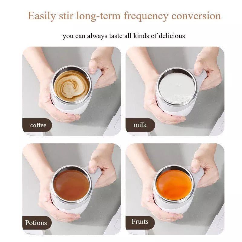 Rechargeable Automatic Stirring Cup – Electric Rotating Coffee & Milkshake Cup, Magnetic Mixing, Lazy Drink Solution