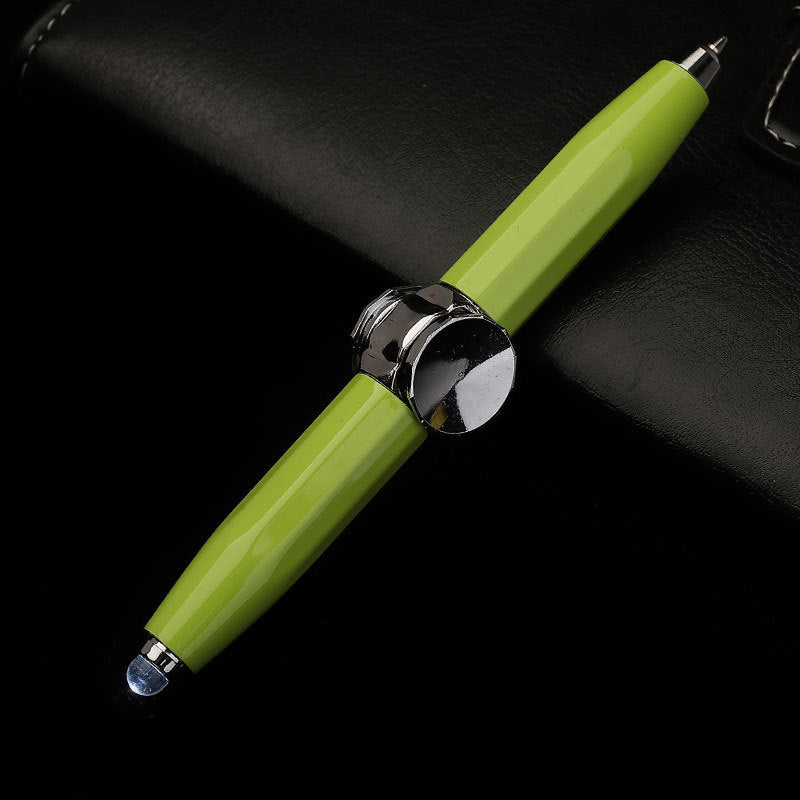 Multi-Function LED Pen – Spinning Gyro Metal Ballpoint, Decompression Stress Reliever,