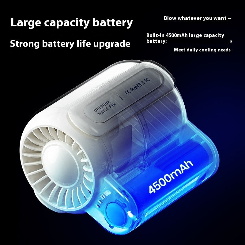 Portable USB Air Fan – Large Wind Cooling Fan for Outdoor Sports, Travel, and Work