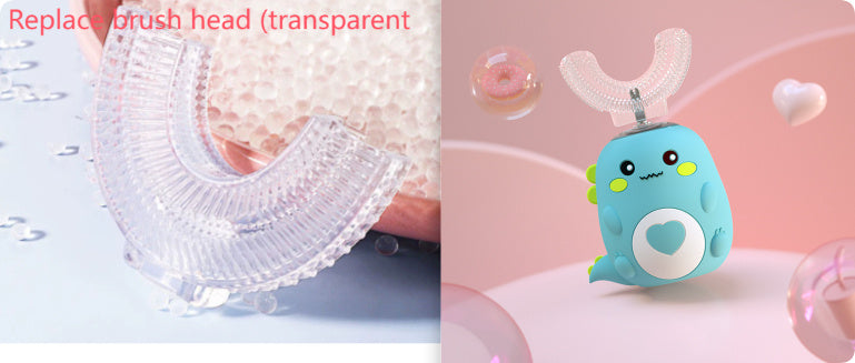 Children's Electric Toothbrush – 360° U-Shaped, USB Charging, Food-Grade Silicone, Smart Oral Care