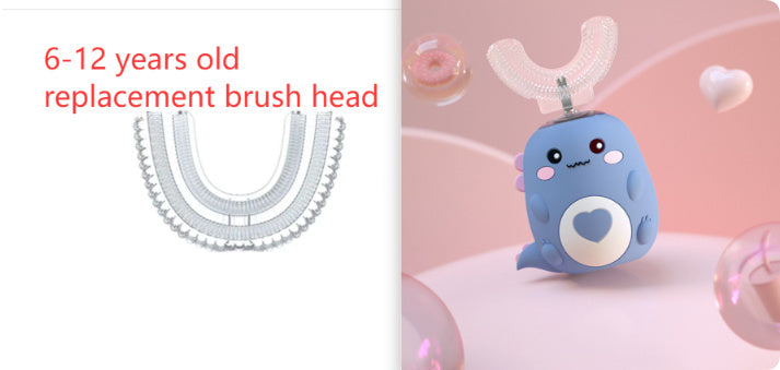 Children's Electric Toothbrush – 360° U-Shaped, USB Charging, Food-Grade Silicone, Smart Oral Care
