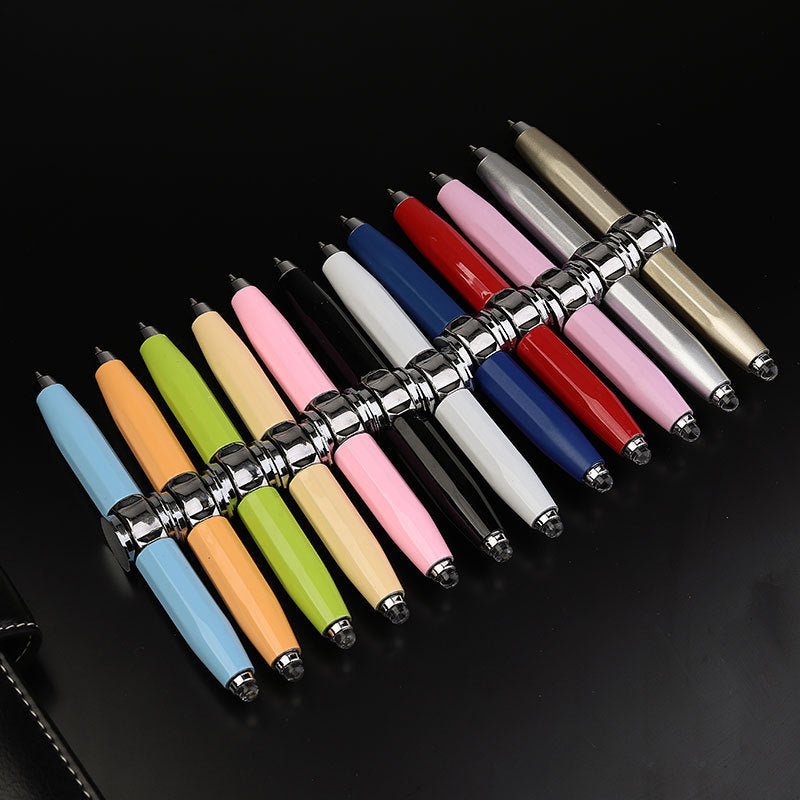Multi-Function LED Pen – Spinning Gyro Metal Ballpoint, Decompression Stress Reliever,