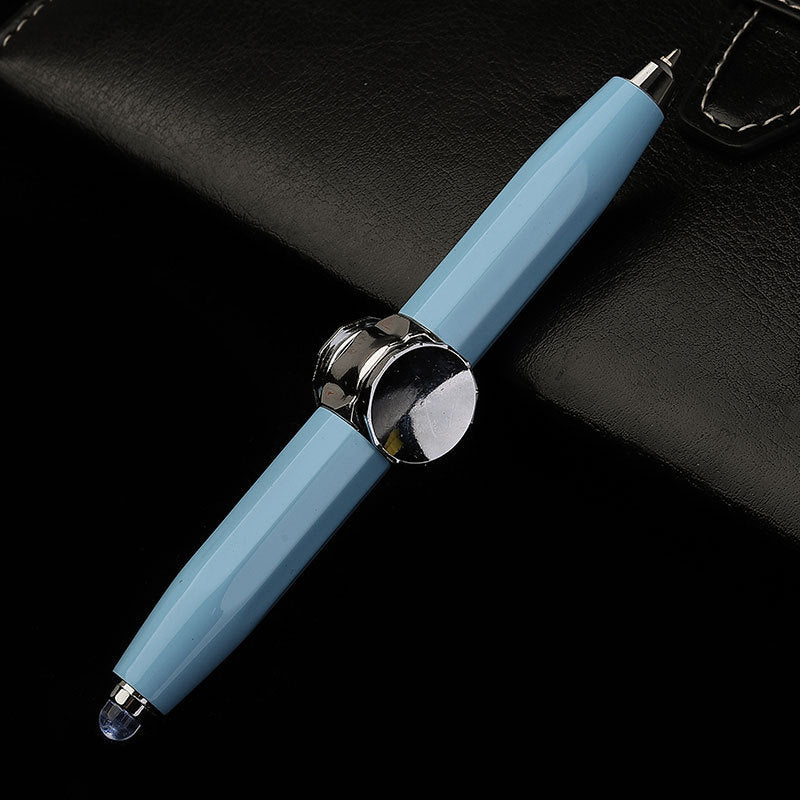 Multi-Function LED Pen – Spinning Gyro Metal Ballpoint, Decompression Stress Reliever,