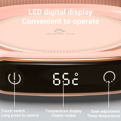 Smart Coffee Mug Warmer – Thermal Insulation Coaster, Constant Temperature Heating Pad for Desktop