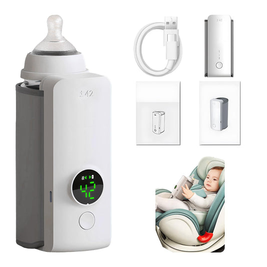 Portable USB Baby Bottle Warmer – Wireless Rechargeable Milk Heating Bag & Insulation Sleeve