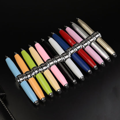 Multi-Function LED Pen – Spinning Gyro Metal Ballpoint, Decompression Stress Reliever,