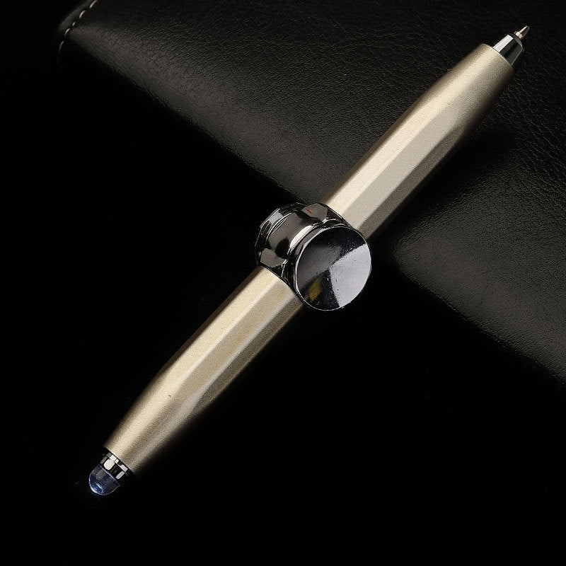 Multi-Function LED Pen – Spinning Gyro Metal Ballpoint, Decompression Stress Reliever,